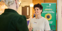 The Women’s Disability Liaison Officer Vera helping to promote the Hidden Disabilities Sunflower program at the Women’s. 