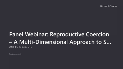 video recording of webinar hosted on teams